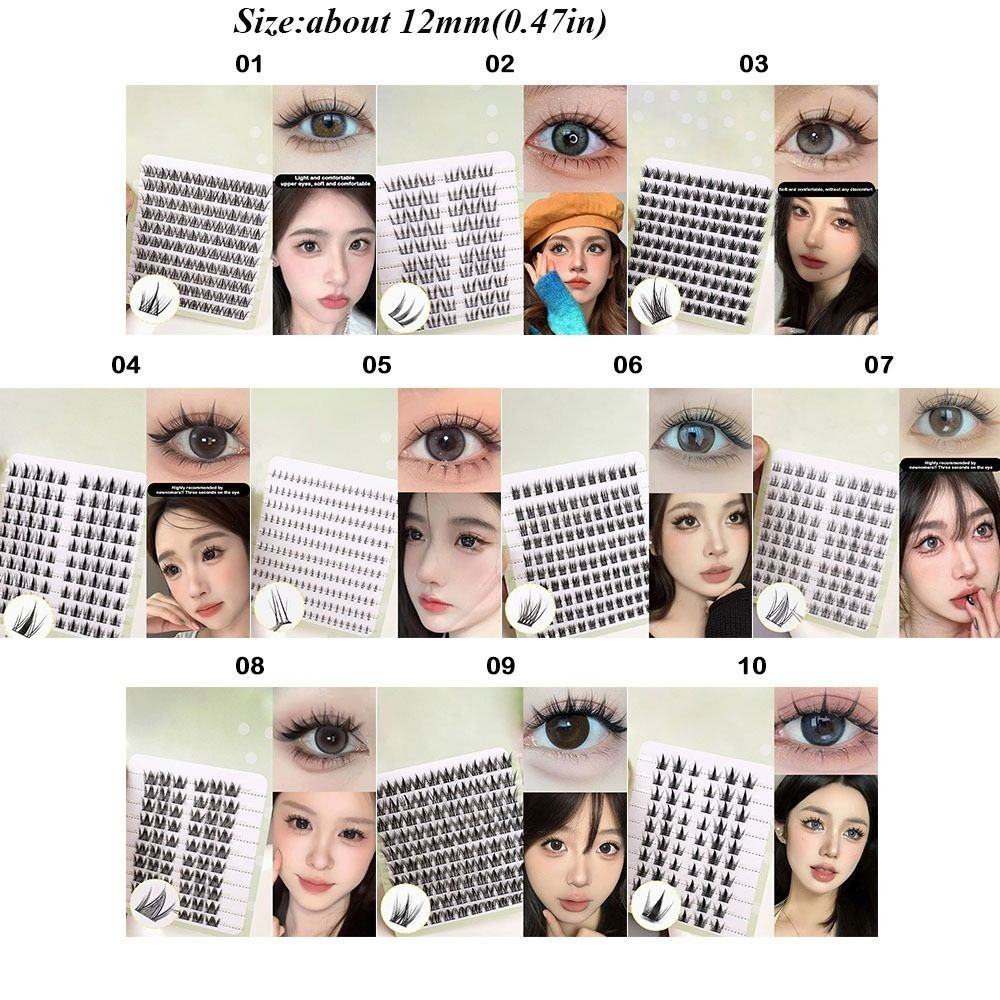 Natural False Eyelashes Black Natural Manga Lashes Anime Eye 6