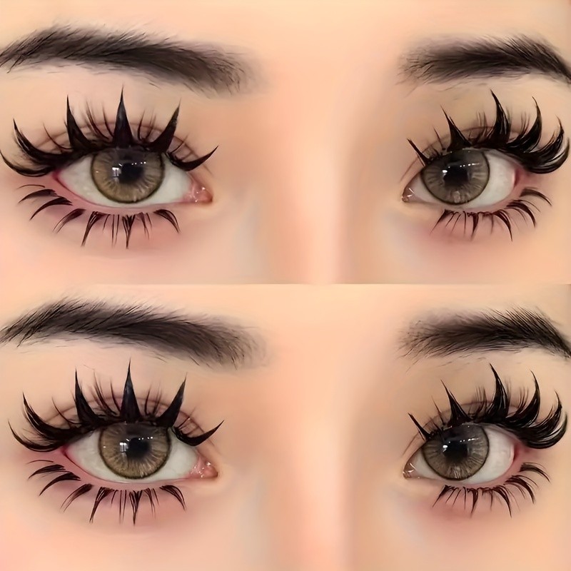 5 Pairs of Dramatic Manga Style False Eyelashes - Thick Doll 2