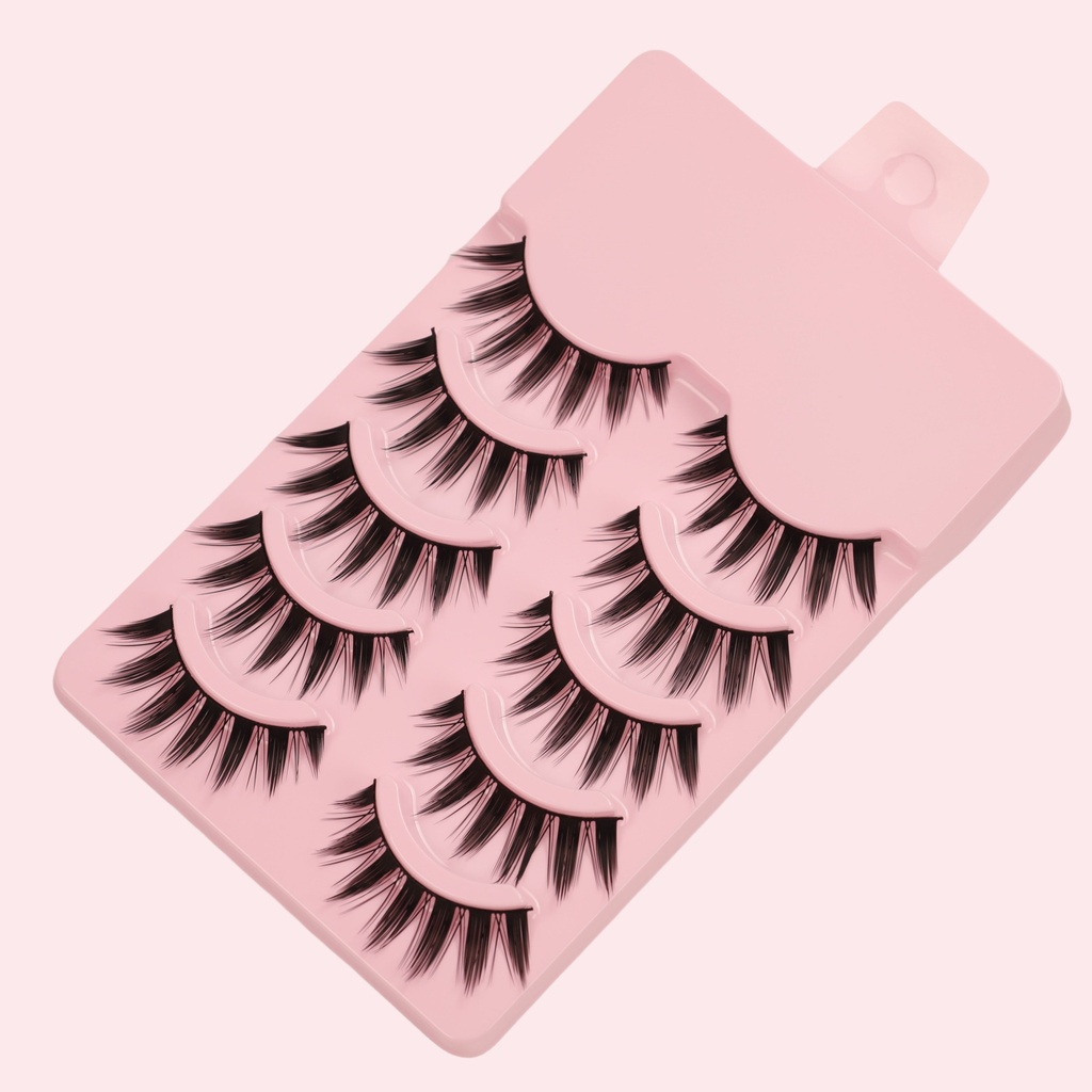 5 Pairs of Dramatic Manga Style False Eyelashes - Thick Doll 3