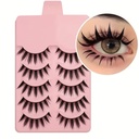 5 Pairs of Dramatic Manga Style False Eyelashes - Thick Doll 6