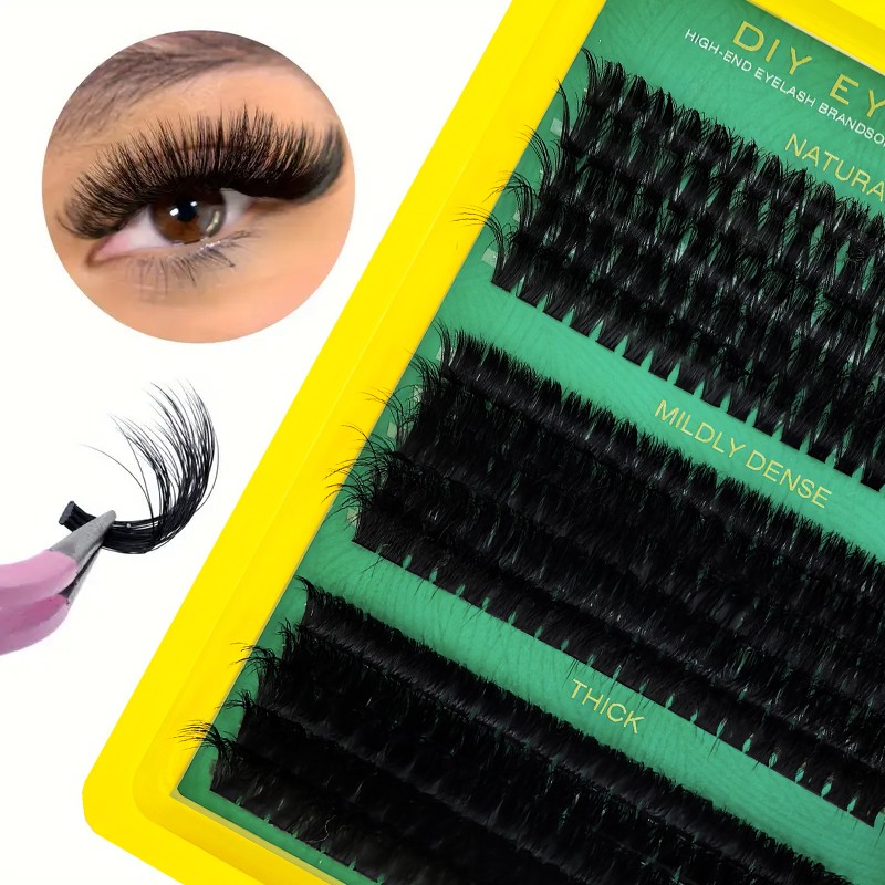 60D80D100D Thick False Eyelashes with Mixed Length 2