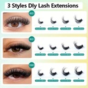 60D80D100D Thick False Eyelashes with Mixed Length 4