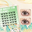 Natural Cosplay False Eyelashes No Glue Need Eyelash Cluster 2