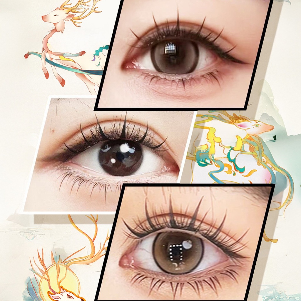 Natural Cosplay False Eyelashes No Glue Need Eyelash Cluster 5