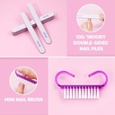 10/15pcs Professional Nail Art Kit with 100/180 Grit Files,B 3
