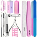 10/15pcs Professional Nail Art Kit with 100/180 Grit Files,B 4