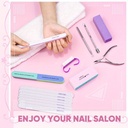 10/15pcs Professional Nail Art Kit with 100/180 Grit Files,B 6