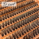 200 Clusters of 40D Single False Eyelashes Set - Includes Gl 2