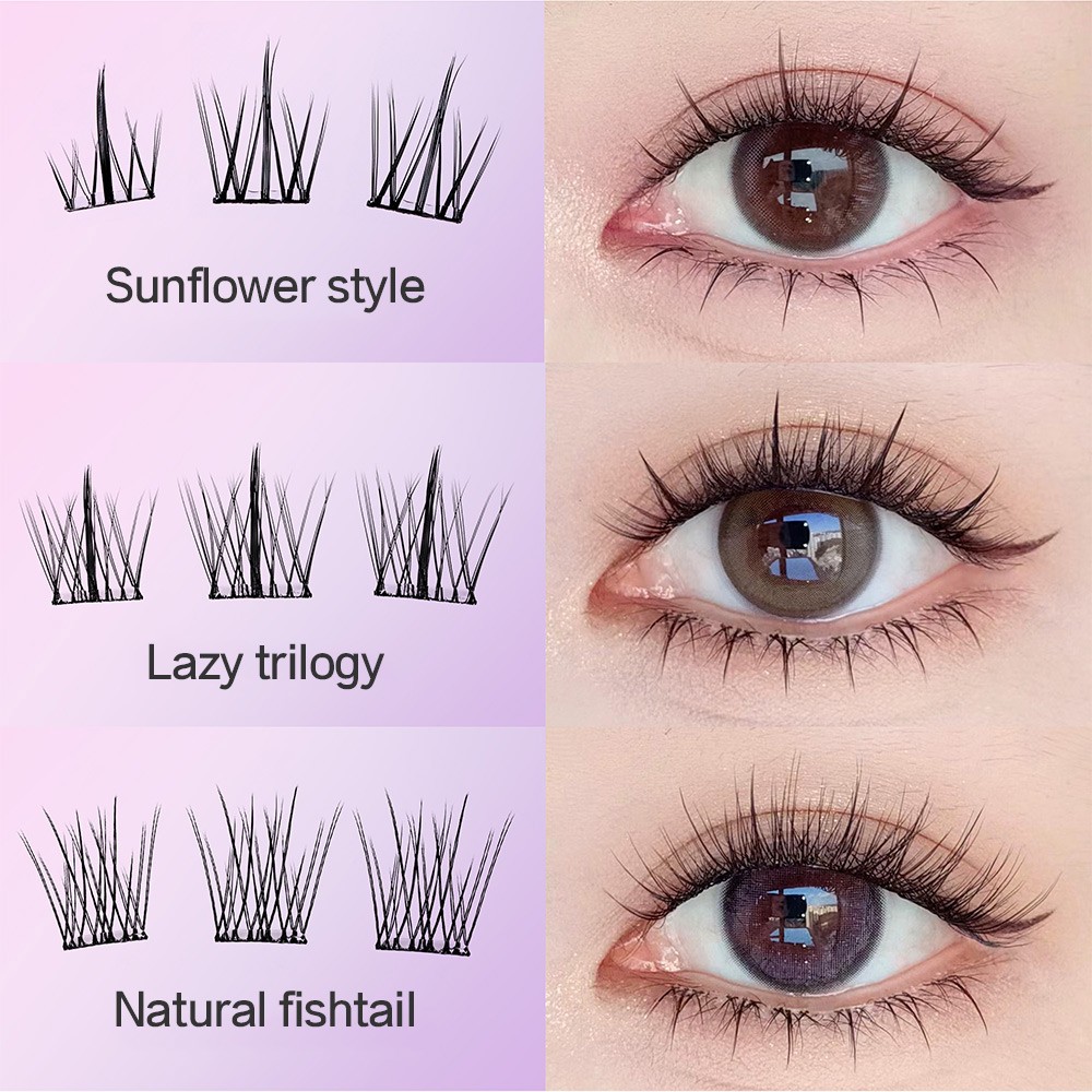 10 Rows of Large Capacity Glue-free False Eyelashes Single C 4