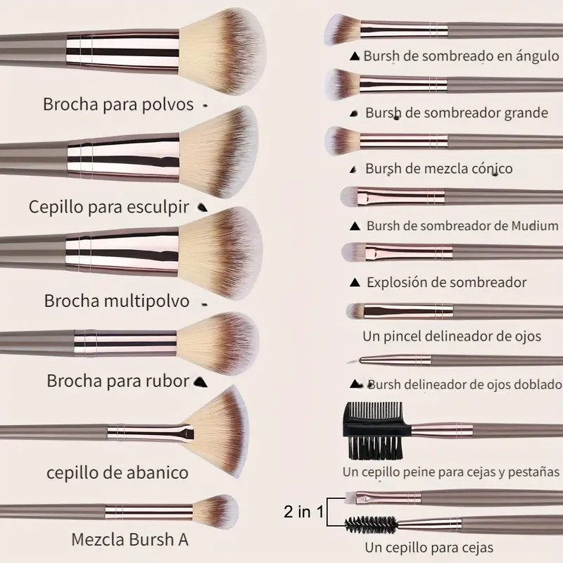 Professional 3-20PCS Makeup Brushes Set Soft Fluffy Foundati 3