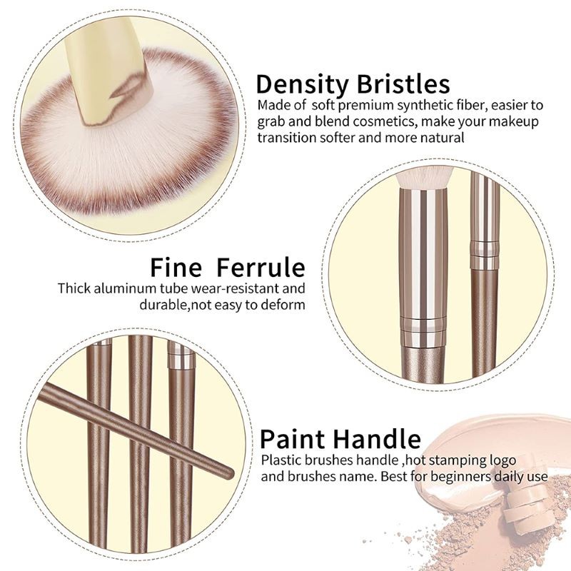 Professional 3-20PCS Makeup Brushes Set Soft Fluffy Foundati 4