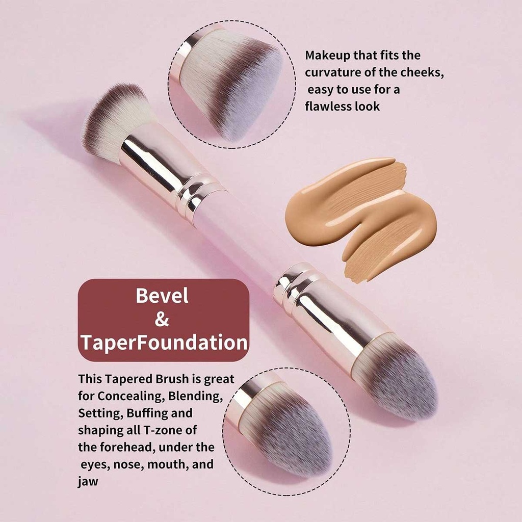 4pcs Basic Makeup Brushes Set With Box Dual-ended Foundation 5