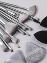 14pcs Makeup Brush Set Portable Soft Makeup Tool&2pcs Wet Du 5