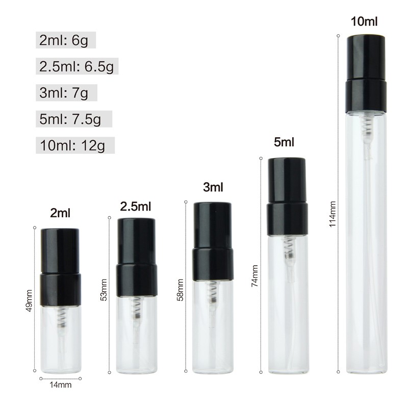 100PCS/Lot 2ml/3ml/5ml/10ml Refillable Perfume Bottle Empty  2