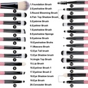 Makeup Brushes Set Premium Synthetic Kabuki Foundation Conce 2