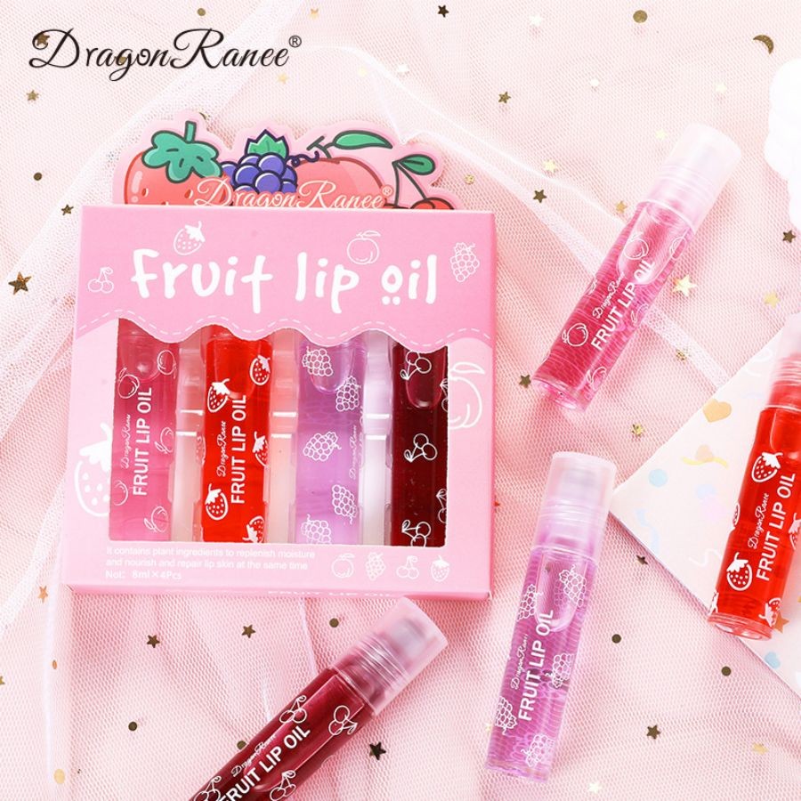Rolling Bead Lip Oil Set of Four Moisturizing Lotion 4