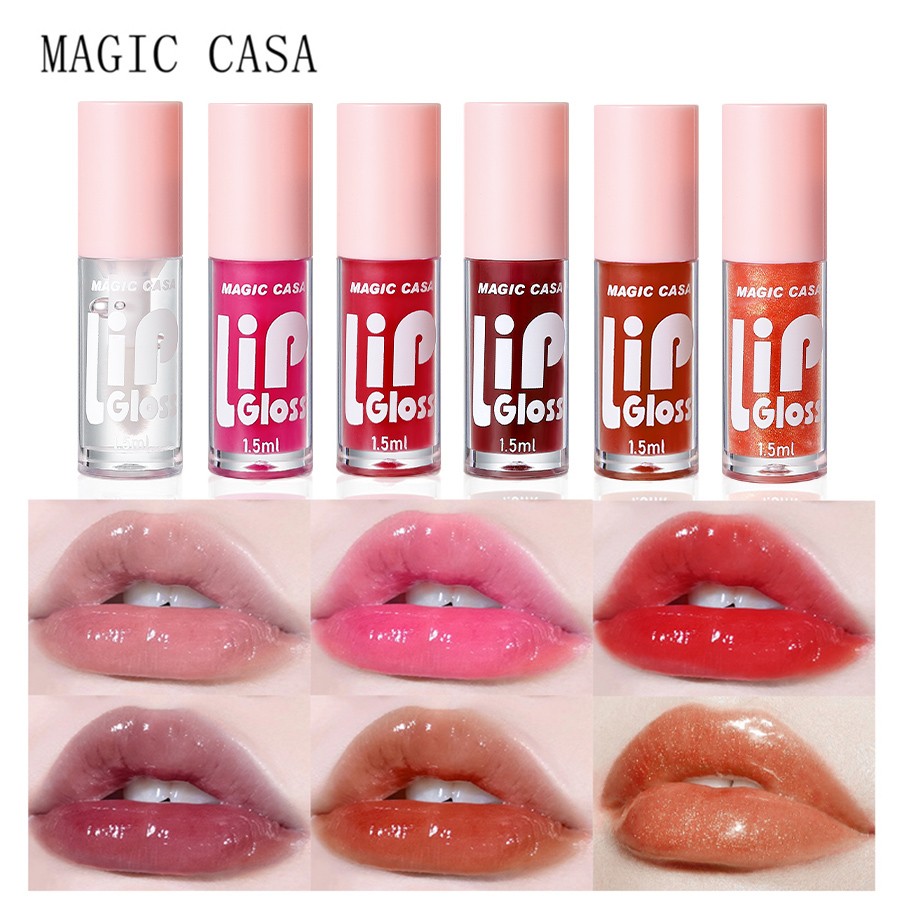 6pcs/set Small bottle Hydrating Jelly Lip Oil long-lasting 2