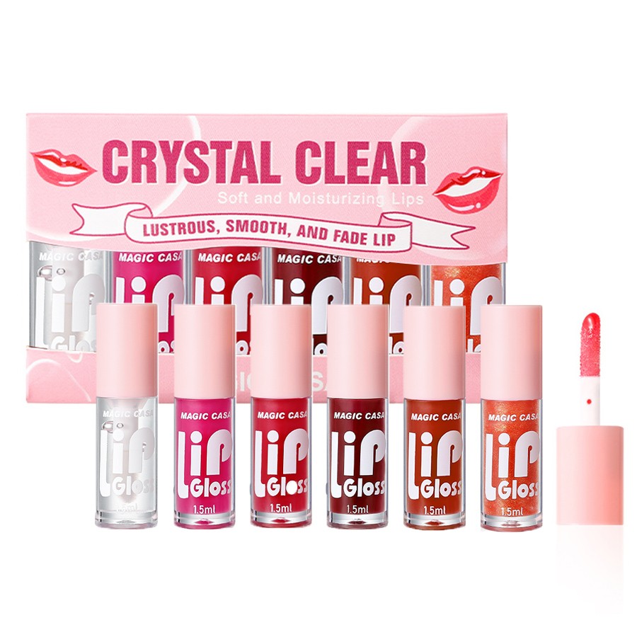 6pcs/set Small bottle Hydrating Jelly Lip Oil long-lasting 4