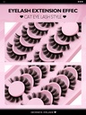 GROINNEYA False Eyelashes Cat Eye Faux Mink Lashes Wispy Las 4
