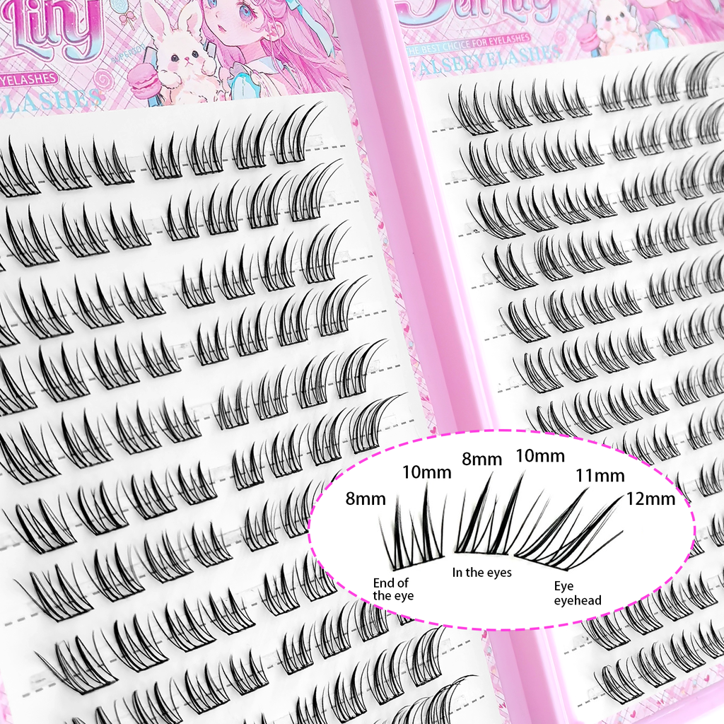 Fox Eye Glue-Free False Eyelashes Easy to Apply Beginner Fri 5