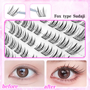 Fox Eye Glue-Free False Eyelashes Easy to Apply Beginner Fri 6