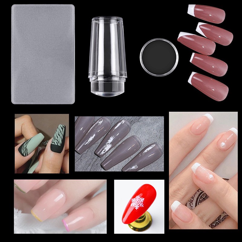 Nails Art Stamping Plates Kit French Manicure Design Plate S 5