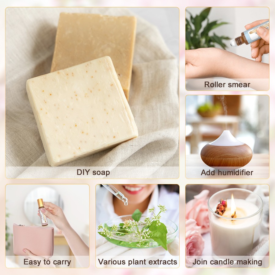 EUQEE 10ml Roll-on Perfume Oils Coconut & Vanilla White Musk 6