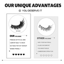 GROINNEYA False Eyelashes 3D Mink Lashes Cat Eyelashes Fluff 6