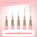 5pcs Nail Art Liner Brush Set UV Gel Nail Brushes Kits Frenc 3