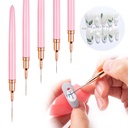5pcs Nail Art Liner Brush Set UV Gel Nail Brushes Kits Frenc 4