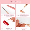 5pcs Nail Art Liner Brush Set UV Gel Nail Brushes Kits Frenc 6