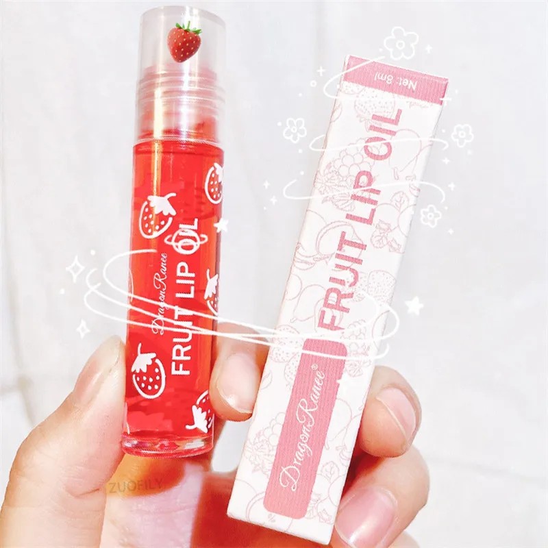 Fruit Lip Gloss Transparent Lip Oil Moisturizing Reducing Li 6