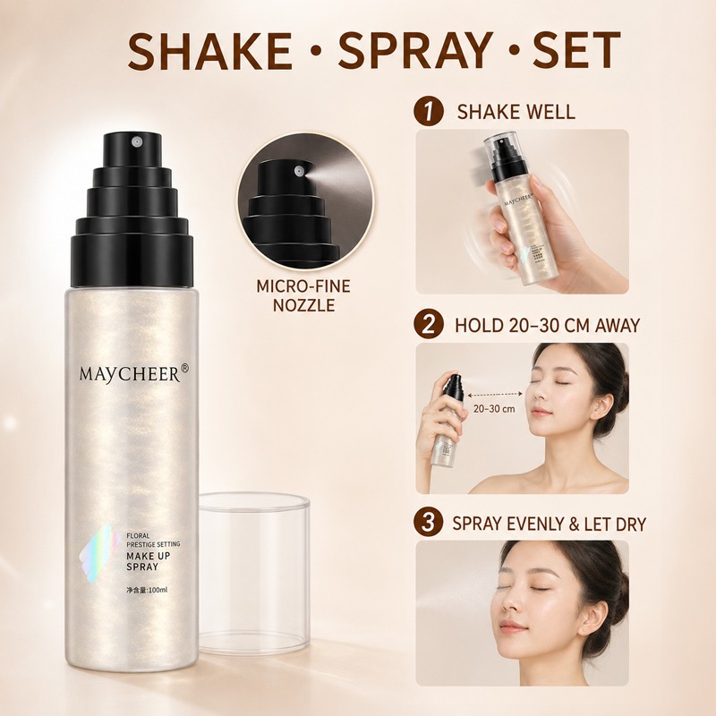 MAYCHEER 100ml Makeup Setting Spray Long Lasting Ultra Fine  6