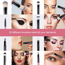 Makeup Brush Set 20Pcs Kit Soft Fluffy Eye Shadow Brushes Co 4