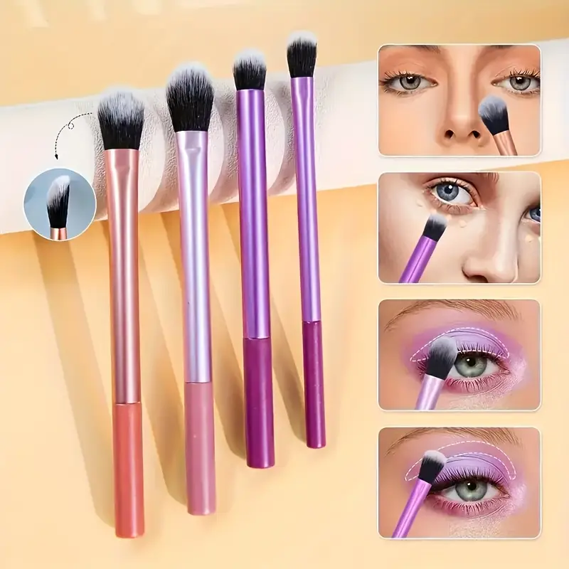 8pcs Makeup Brush Kit Soft Synthetic Hair Make Up Brushes Fo 5