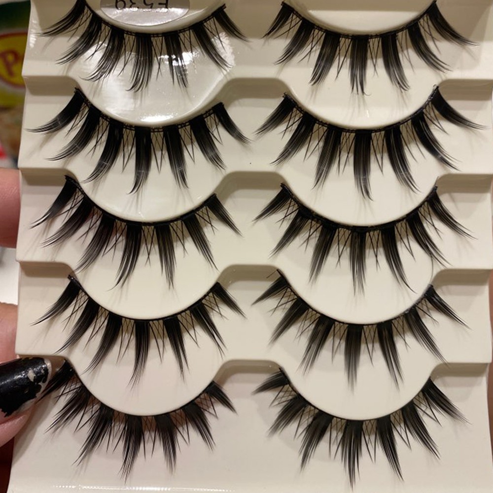 5 Pairs Little Devil Cosplay False Lashes Makeup Extension F 2