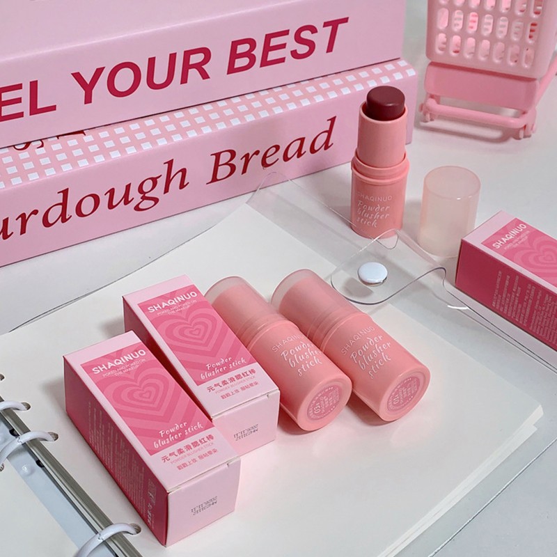 SHAQINUO Energizing Blush Stick - Natural Matte Finish 6