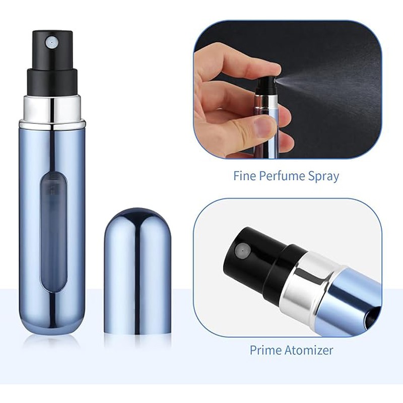 5Pcs 5ML Portable Mini Refillable Perfume Atomizer Bottle Re 2