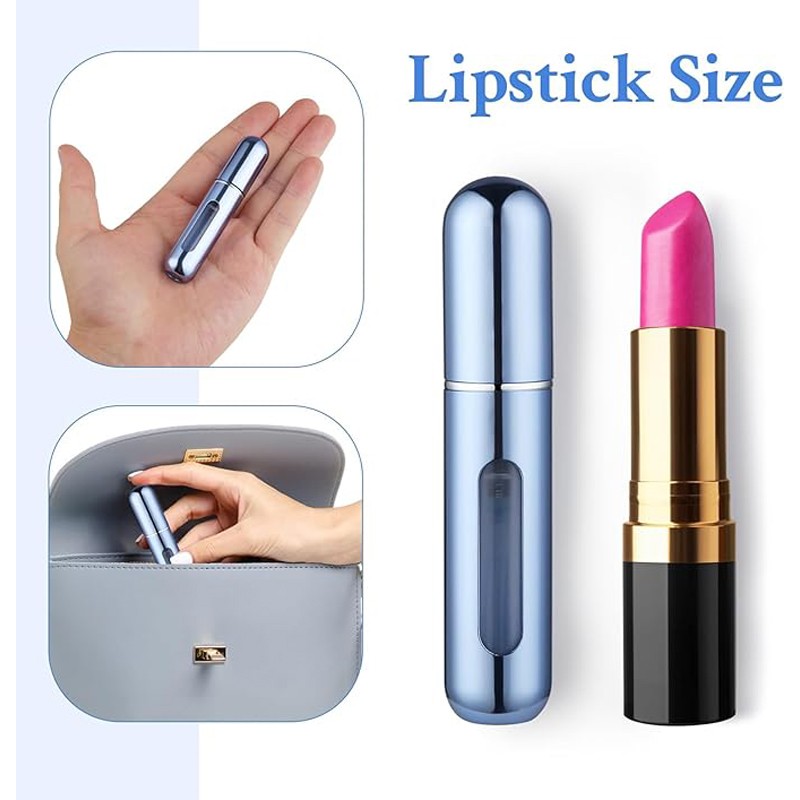 5Pcs 5ML Portable Mini Refillable Perfume Atomizer Bottle Re 3