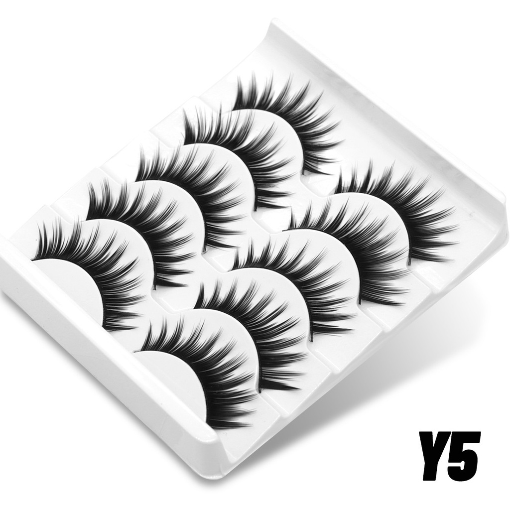 GROINNEYA False Eyelashes 3D Mink Lashes Cat Eyelashes Fluffy Wispy