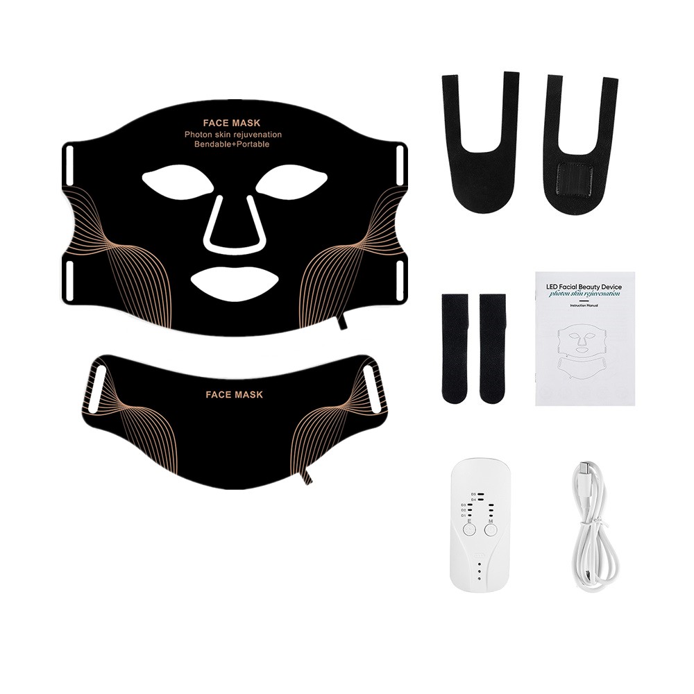 Masque facial LED en silicone avec cou