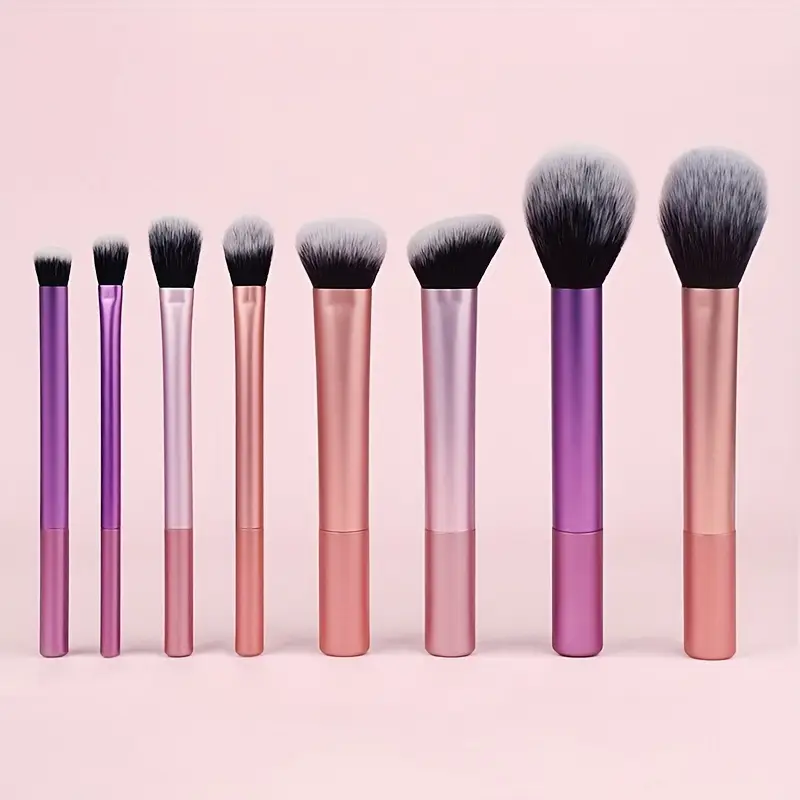 8pcs Makeup Brush Kit Soft Synthetic Hair Make Up Brushes Foundation