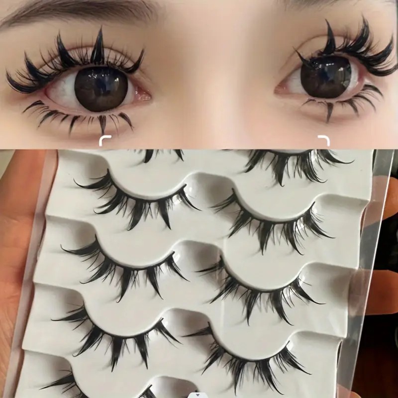5 Pairs of Anime-Style False Eyelashes