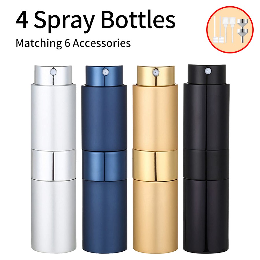 Atomiseur de parfum rechargeable avec 5 flacons pulvérisateurs