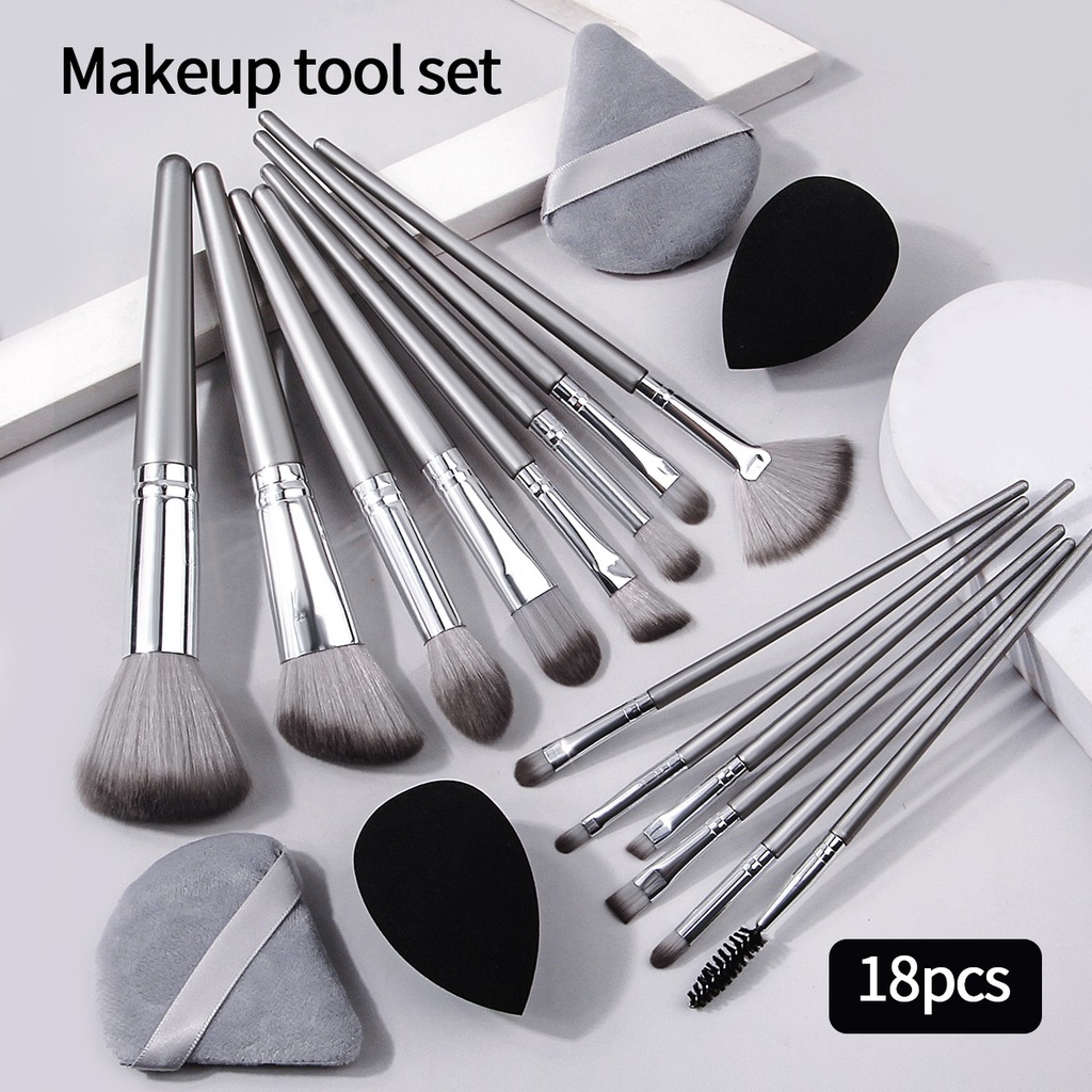 Ensemble de 14 pinceaux de maquillage portables et doux