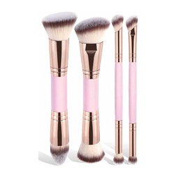 4pcs Basic Makeup Brushes Set With Box Dual-ended Foundations Powder